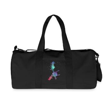 Guitariste Guitariste Space Kids Guitar - Sac de sport en toile recyclée Stanley/Stella - noir - Devant