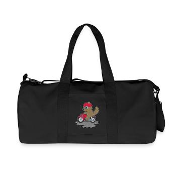 Beaver Motorcycle - Recycled Canvas Sports Bag by Stanley/Stella - black - Front