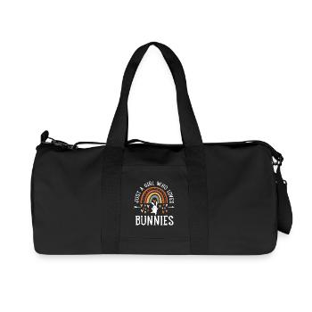 Bunny Love Regenbogen-Arc - Recycelte Canvas-Sporttasche von Stanley/Stella - Schwarz - Vorne