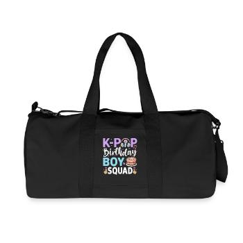 K-Pop Birthday Boy Squad - Recycled Canvas Sports Bag by Stanley/Stella - black - Front
