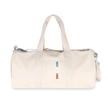 Best Papa Ever Father Grandpa Family - Recycled Canvas Sports Bag by Stanley/Stella - natural - Front