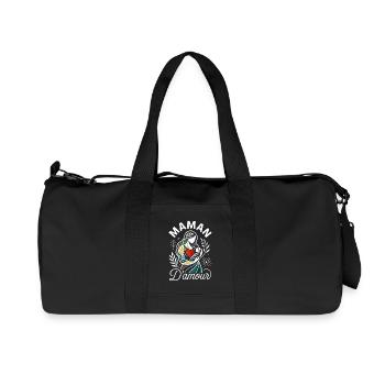 Maman D'amour Mère Et Bébé Cœur Art - Sac de sport en toile recyclée Stanley/Stella - noir - Devant