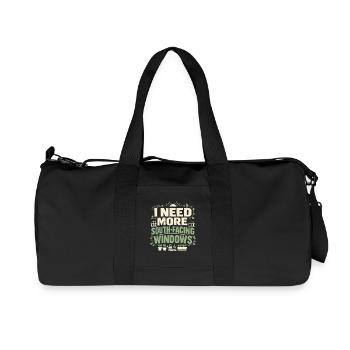 Plus de fenêtres sud | Jungle urbaine - Sac de sport en toile recyclée Stanley/Stella - noir - Devant
