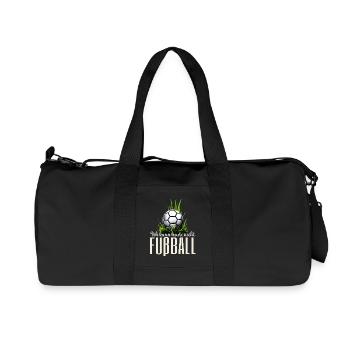 WM — Fußball ruft laut nicht ansprechen - Recycelte Canvas-Sporttasche von Stanley/Stella - Schwarz - Vorne