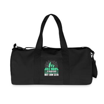 Das Wars Er wird Papa - Recycelte Canvas-Sporttasche von Stanley/Stella - Schwarz - Vorne