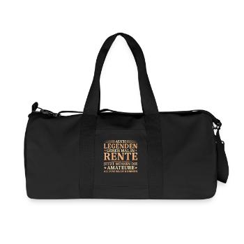 Rentner – Auch Legenden gehen mal in Rente - Recycelte Canvas-Sporttasche von Stanley/Stella - Schwarz - Vorne