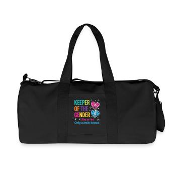 Gender Reveal Keeper Of The Gender Auntie Knows - Recycled Canvas Sports Bag by Stanley/Stella - black - Front