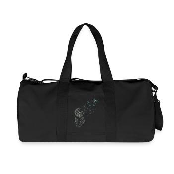 Dandelion with dragonflies - Recycled Canvas Sports Bag by Stanley/Stella - black - Front