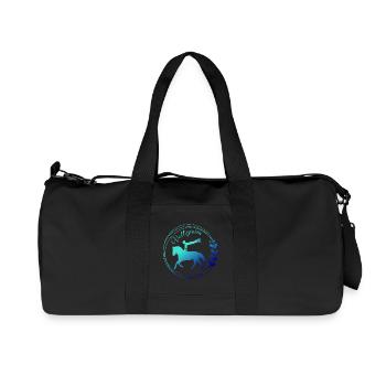 Voltigieren Flanke: Volti Pferdesport Pflichtübung - Recycelte Canvas-Sporttasche von Stanley/Stella - Schwarz - Vorne