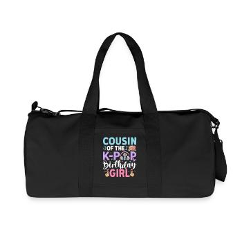 Cousin of The K-Pop Birthday Girl - Recycled Canvas Sports Bag by Stanley/Stella - black - Front