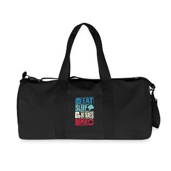 Eat, sleep, control, repeat - Recycled Canvas Sports Bag by Stanley/Stella - black - Front
