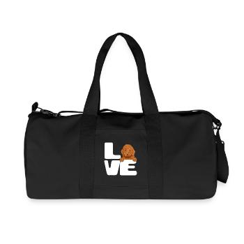 Welpenliebestypografie - Recycelte Canvas-Sporttasche von Stanley/Stella - Schwarz - Vorne