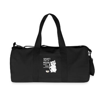 Welchen Teil von Meow verstehst du nicht Katzenfutter - Recycelte Canvas-Sporttasche von Stanley/Stella - Schwarz - Vorne