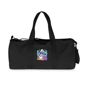 Sleeping ghost readers in a haunted book - Recycled Canvas Sports Bag by Stanley/Stella - black - Front
