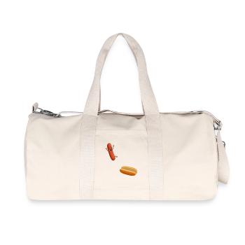 Hot-dogs, saucisses, barbecue, grill, barbecue - Sac de sport en toile recyclée Stanley/Stella - blanc naturel - Devant