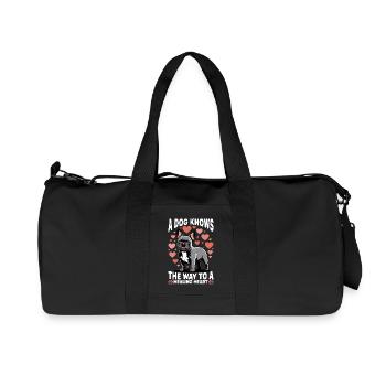 Bouledogue français Race de chien Frenchie - Sac de sport en toile recyclée Stanley/Stella - noir - Devant