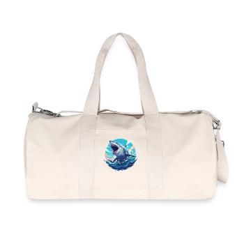 Grand requin blanc Grand requin blanc - Sac de sport en toile recyclée Stanley/Stella - blanc naturel - Devant