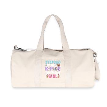 Step Dad of The K-Pop Birthday Girl - Recycled Canvas Sports Bag by Stanley/Stella - natural - Front