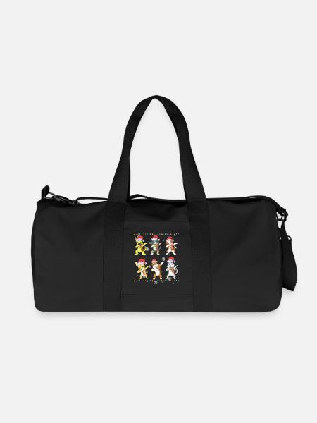 Lustiges Weihnachtswelpen-Geschenk zu Weihnachtshunden abtupfen - Recycelte Canvas-Sporttasche von Stanley/Stella - Schwarz