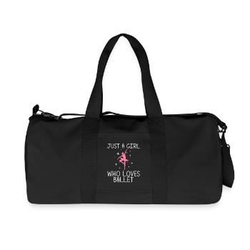 Just a Ballet Loving Girl - Recycled Canvas Sports Bag by Stanley/Stella - black - Front