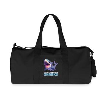 Haie Hai - Recycelte Canvas-Sporttasche von Stanley/Stella - Schwarz - Vorne
