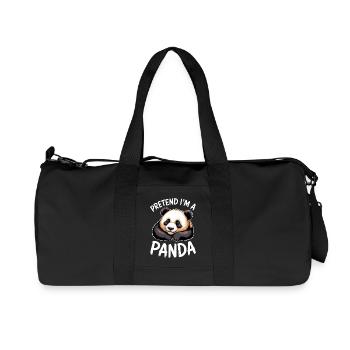 Panda Sayings Panda Funny Panda Gift - Recycled Canvas Sports Bag by Stanley/Stella - black - Front