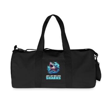 Haie Hai - Recycelte Canvas-Sporttasche von Stanley/Stella - Schwarz - Vorne