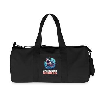 Haie Hai - Recycelte Canvas-Sporttasche von Stanley/Stella - Schwarz - Vorne