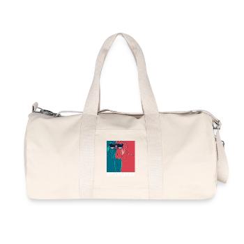 Bullmastiff Chien - Sac de sport en toile recyclée Stanley/Stella - blanc naturel - Devant