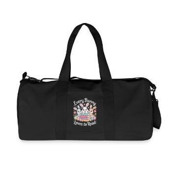 Bunny Reading Every Bunny Love To Read - Sac de sport en toile recyclée Stanley/Stella - noir - Devant