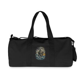 Ouvrier sur plateformes pétrolières - Sac de sport en toile recyclée Stanley/Stella - noir - Devant