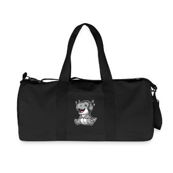 T Rex Musik Hören  - Recycelte Canvas-Sporttasche von Stanley/Stella - Schwarz - Vorne