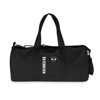 Austria Heart Flag Emblem - Recycled Canvas Sports Bag by Stanley/Stella - black - Front
