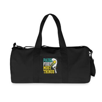 Padel girl padel player padel tennis gift - Recycled Canvas Sports Bag by Stanley/Stella - black - Front