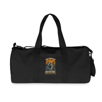 Leitungsmonteur Freileitungsmonteur - Recycelte Canvas-Sporttasche von Stanley/Stella - Schwarz - Vorne