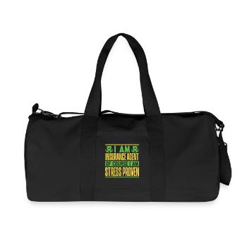 Insurance Agent Stress Proven Funny Insurance - Recycelte Canvas-Sporttasche von Stanley/Stella - Schwarz - Vorne