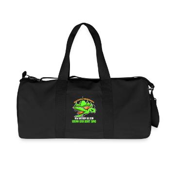 Schildkörten Wandergruppe Wander Bergsteiger - Recycelte Canvas-Sporttasche von Stanley/Stella - Schwarz - Vorne