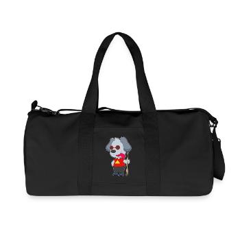 Queue de billard pour chiens - Sac de sport en toile recyclée Stanley/Stella - noir - Devant