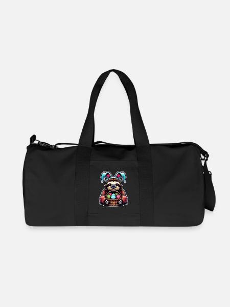 Faultier Ostern Osterhase  - Recycelte Canvas-Sporttasche von Stanley/Stella - Schwarz