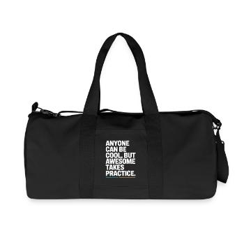 Anyone Can Be Cool Awesome Nerd Gamer Geek Irony - Recycled Canvas Sports Bag by Stanley/Stella - black - Front