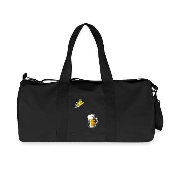 Radler Beer Funny Lemon Party Mood - Recycled Canvas Sports Bag by Stanley/Stella - black - Front