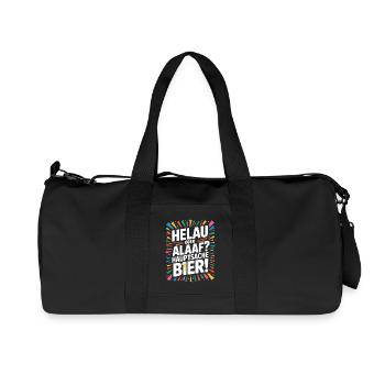 Bier Karneval Fasching Köln Helau oder Alaaf Bier - Recycelte Canvas-Sporttasche von Stanley/Stella - Schwarz - Vorne