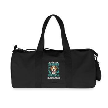 Beagle Stalker  - Recycelte Canvas-Sporttasche von Stanley/Stella - Schwarz - Vorne