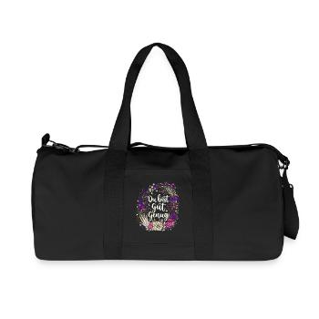 Du bist gut genug .Mystik Floral - Recycelte Canvas-Sporttasche von Stanley/Stella - Schwarz - Vorne