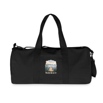 Wochenende am See, Bodensee Uferkind Heimatmotiv - Recycled Canvas Sports Bag by Stanley/Stella - black - Front