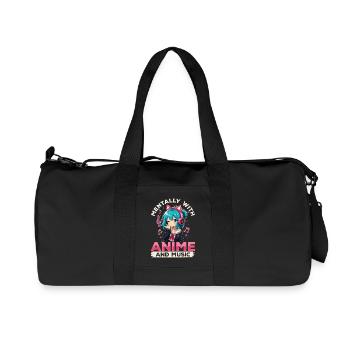 Anime and Music Chibi - Recycled Canvas Sports Bag by Stanley/Stella - black - Front