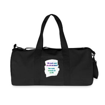 Alter egal, ich mach, was mir passt - Recycelte Canvas-Sporttasche von Stanley/Stella - Schwarz - Vorne