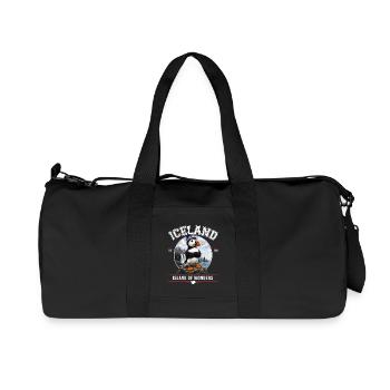 Macareux d’Islande – Île des Merveilles - Sac de sport en toile recyclée Stanley/Stella - noir - Devant