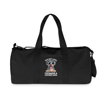 Louisiana Catahoula Leopard Dog Saying Gift - Recycled Canvas Sports Bag by Stanley/Stella - black - Front