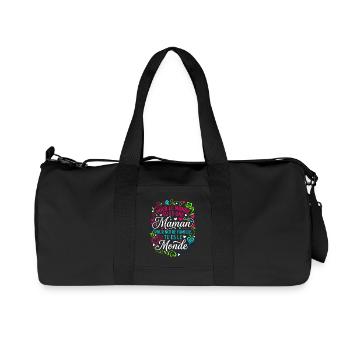 Maman Tu Es Le Monde Fête Des Mères Cadeau - Sac de sport en toile recyclée Stanley/Stella - noir - Devant